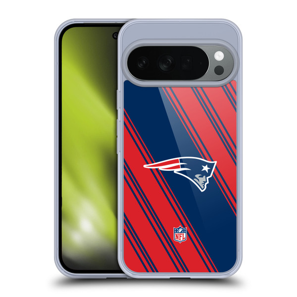 NFL New England Patriots Artwork Stripes Soft Gel Case for Google Pixel 10