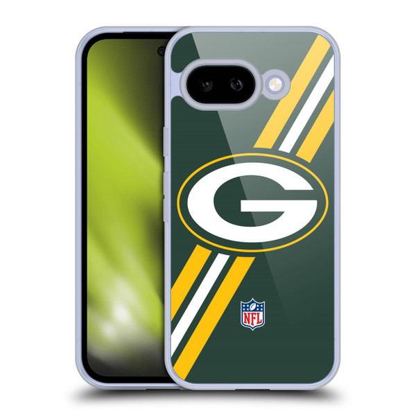 NFL Green Bay Packers Logo Stripes Soft Gel Case for Google Pixel 9A
