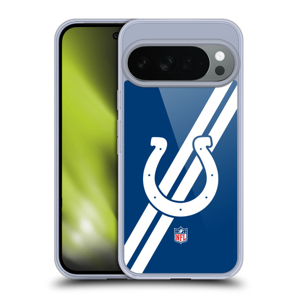 NFL Indianapolis Colts Logo Stripes Soft Gel Case for Google Pixel 10