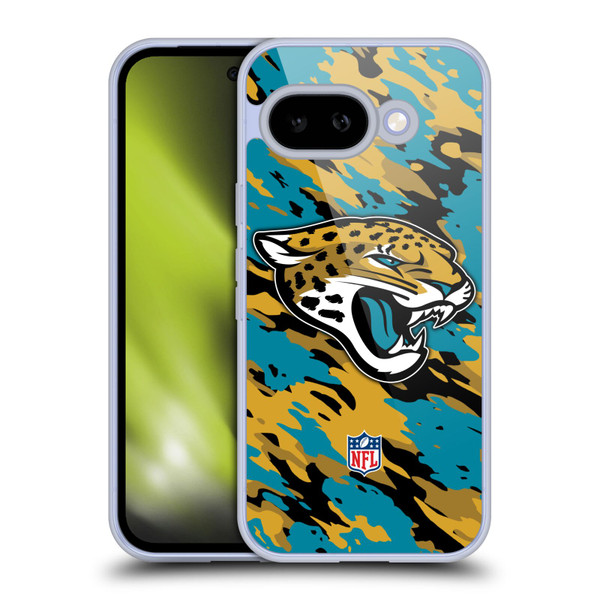 NFL Jacksonville Jaguars Logo Camou Soft Gel Case for Google Pixel 9A