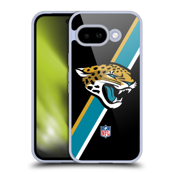 NFL Jacksonville Jaguars Logo Stripes Soft Gel Case for Google Pixel 9A