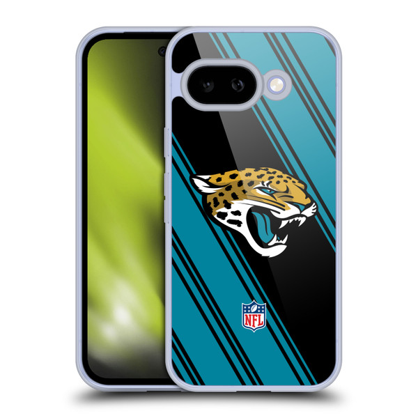 NFL Jacksonville Jaguars Artwork Stripes Soft Gel Case for Google Pixel 9A
