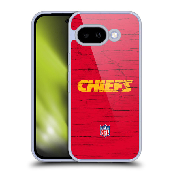 NFL Kansas City Chiefs Logo Distressed Look Soft Gel Case for Google Pixel 9A