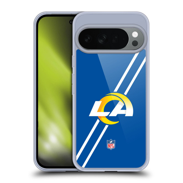 NFL Los Angeles Rams Logo Stripes Soft Gel Case for Google Pixel 10