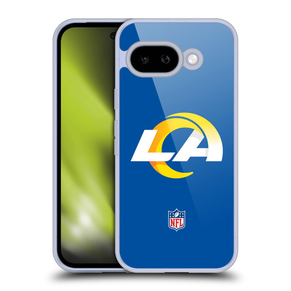 NFL Los Angeles Rams Logo Plain Soft Gel Case for Google Pixel 9A