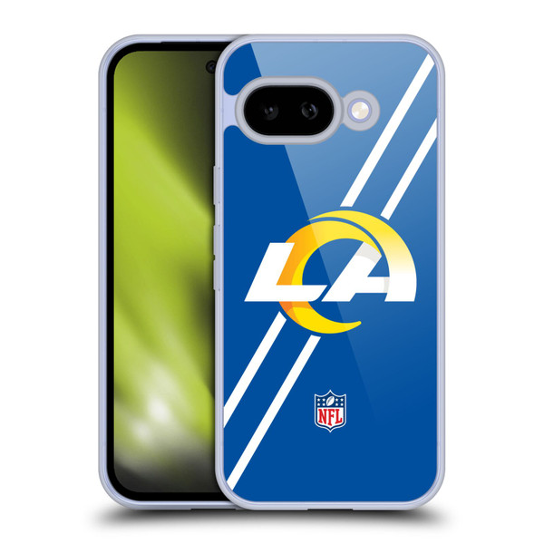 NFL Los Angeles Rams Logo Stripes Soft Gel Case for Google Pixel 9A