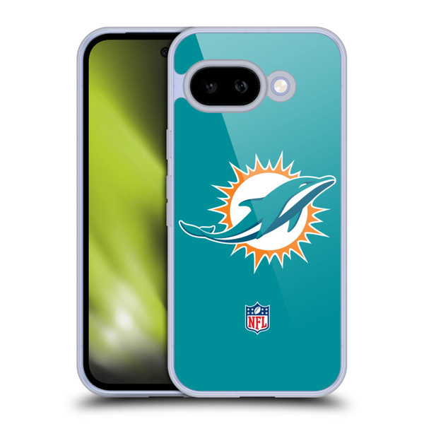NFL Miami Dolphins Logo Plain Soft Gel Case for Google Pixel 9A