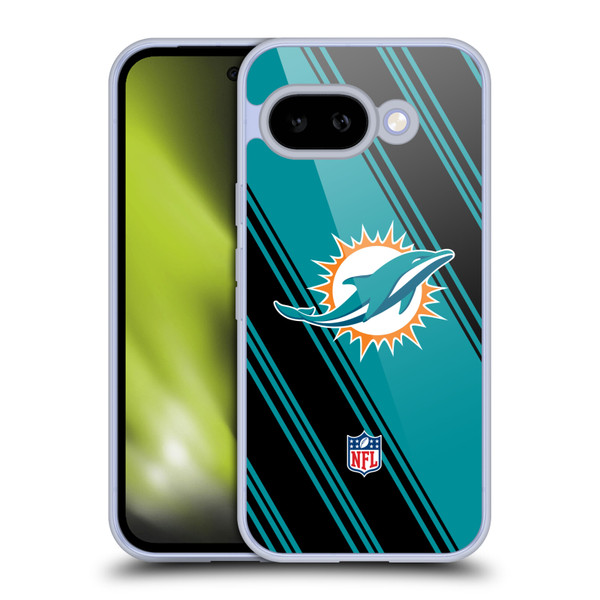NFL Miami Dolphins Artwork Stripes Soft Gel Case for Google Pixel 9A