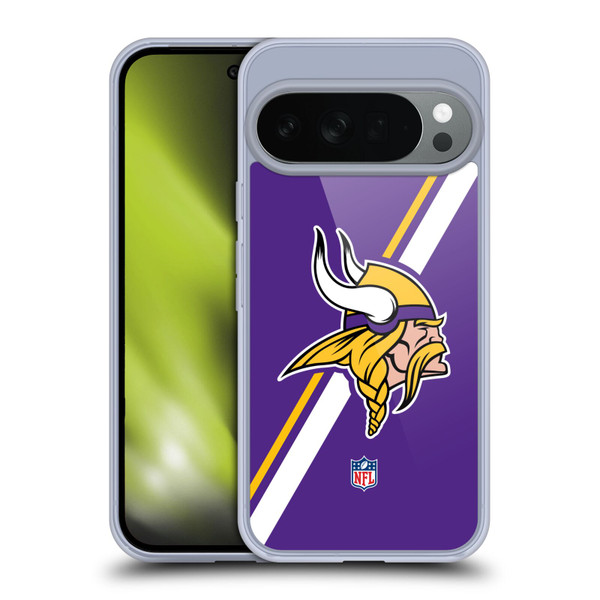NFL Minnesota Vikings Logo Stripes Soft Gel Case for Google Pixel 10