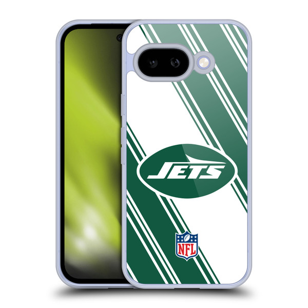 NFL New York Jets Artwork Stripes Soft Gel Case for Google Pixel 9A