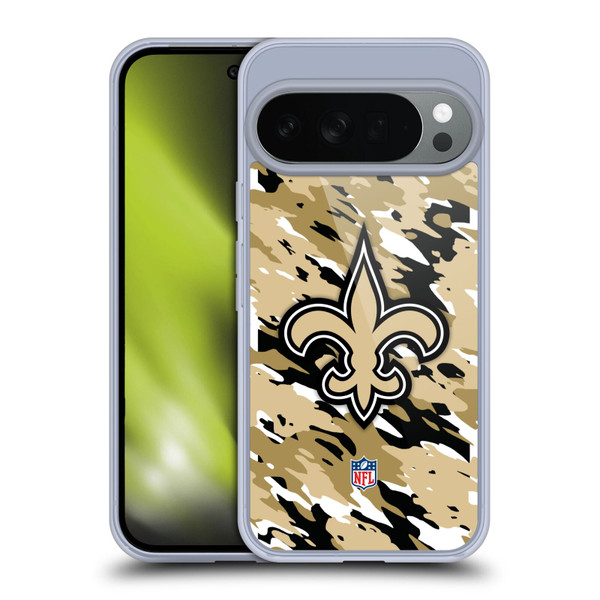 NFL New Orleans Saints Logo Camou Soft Gel Case for Google Pixel 10