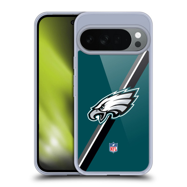 NFL Philadelphia Eagles Logo Stripes Soft Gel Case for Google Pixel 10