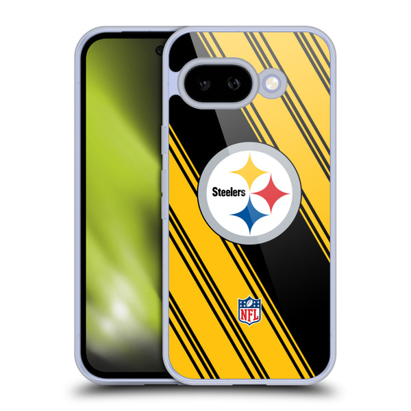 NFL Pittsburgh Steelers Artwork Stripes Soft Gel Case for Google Pixel 9A