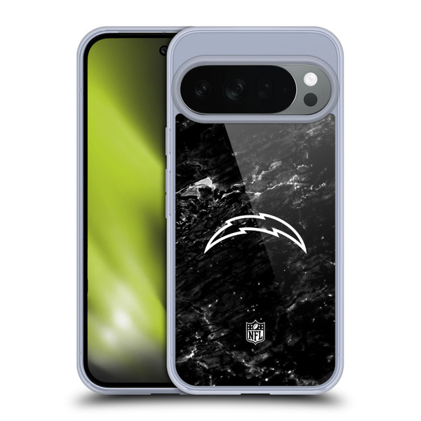 NFL Los Angeles Chargers Artwork Marble Soft Gel Case for Google Pixel 10
