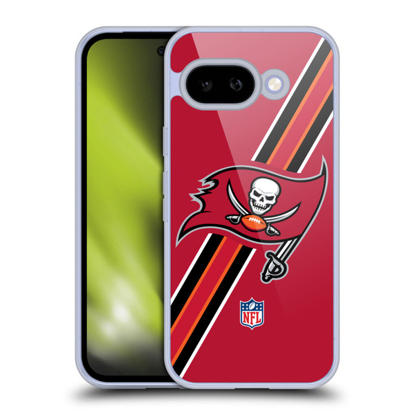 NFL Tampa Bay Buccaneers Logo Stripes Soft Gel Case for Google Pixel 9A