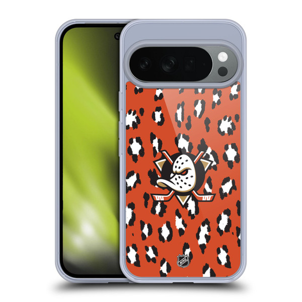 NHL Anaheim Ducks Leopard Pattern Soft Gel Case for Google Pixel 10