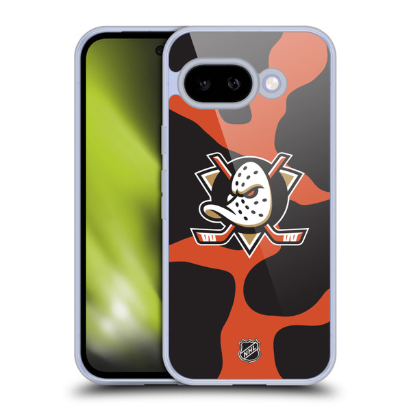 NHL Anaheim Ducks Cow Pattern Soft Gel Case for Google Pixel 9A
