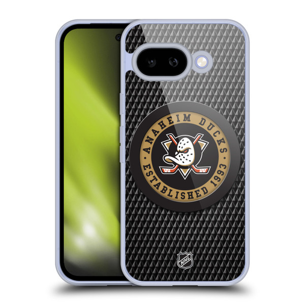 NHL Anaheim Ducks Puck Texture Soft Gel Case for Google Pixel 9A