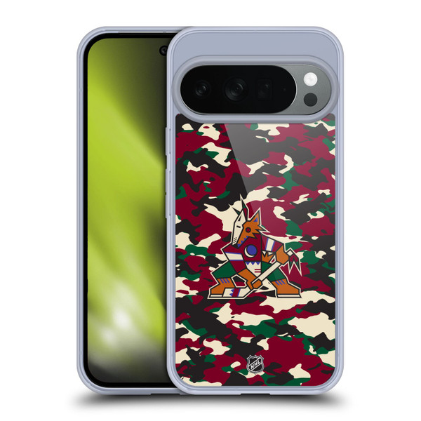 NHL Arizona Coyotes Camouflage Soft Gel Case for Google Pixel 10