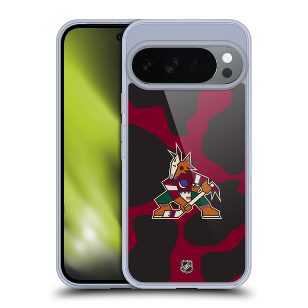 NHL Arizona Coyotes Cow Pattern Soft Gel Case for Google Pixel 10