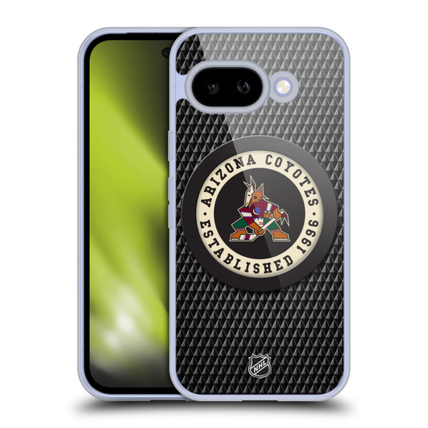 NHL Arizona Coyotes Puck Texture Soft Gel Case for Google Pixel 9A