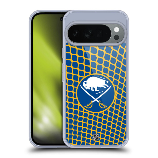 NHL Buffalo Sabres Net Pattern Soft Gel Case for Google Pixel 10