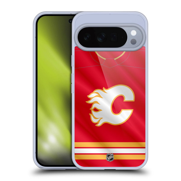NHL Calgary Flames Jersey Soft Gel Case for Google Pixel 10 Pro XL