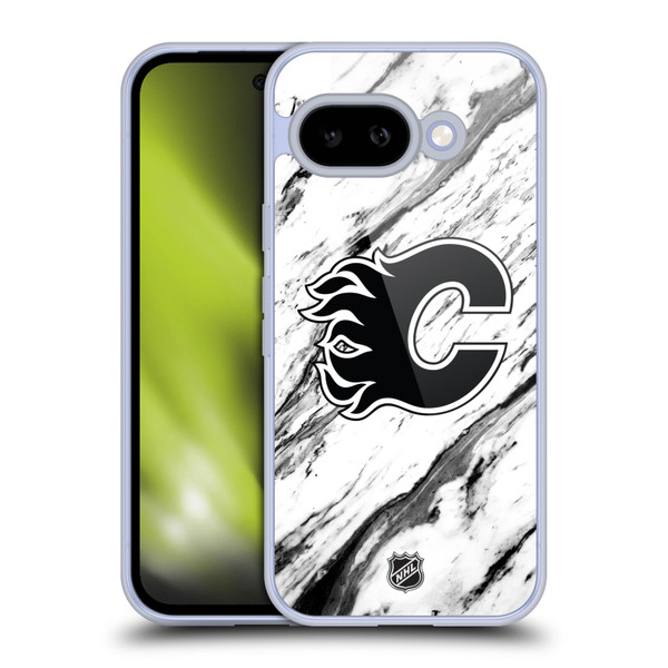 NHL Calgary Flames Marble Soft Gel Case for Google Pixel 9A
