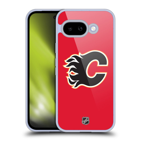 NHL Calgary Flames Plain Soft Gel Case for Google Pixel 9A