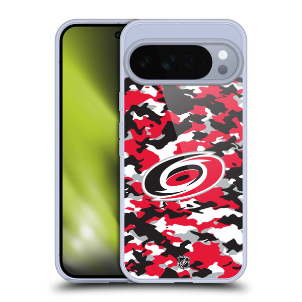 NHL Carolina Hurricanes Camouflage Soft Gel Case for Google Pixel 10 Pro XL