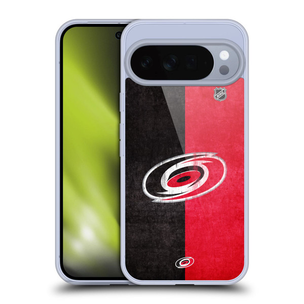 NHL Carolina Hurricanes Half Distressed Soft Gel Case for Google Pixel 10 Pro XL