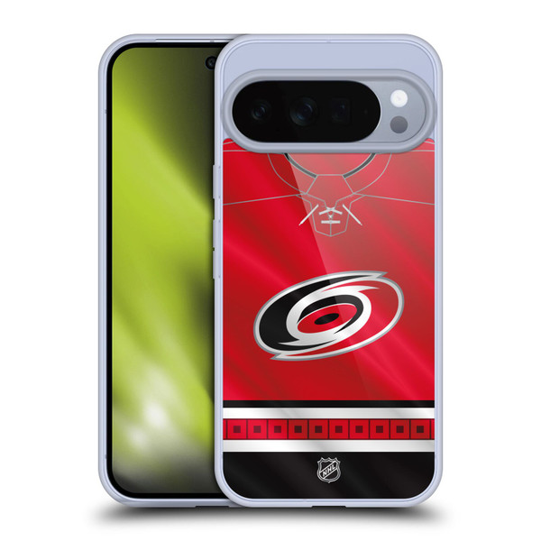 NHL Carolina Hurricanes Jersey Soft Gel Case for Google Pixel 10 Pro XL