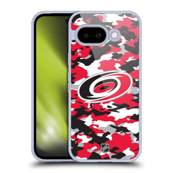 NHL Carolina Hurricanes Camouflage Soft Gel Case for Google Pixel 9A