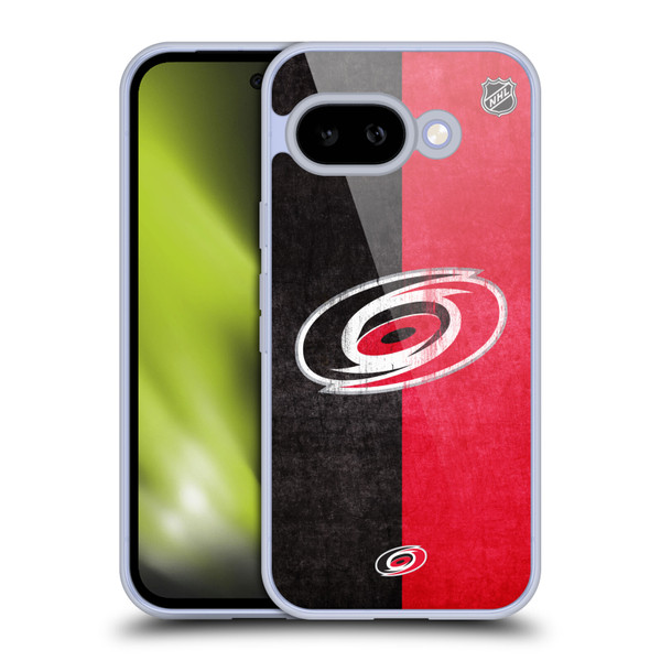 NHL Carolina Hurricanes Half Distressed Soft Gel Case for Google Pixel 9A