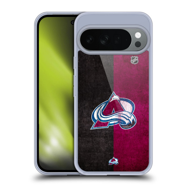 NHL Colorado Avalanche Half Distressed Soft Gel Case for Google Pixel 10