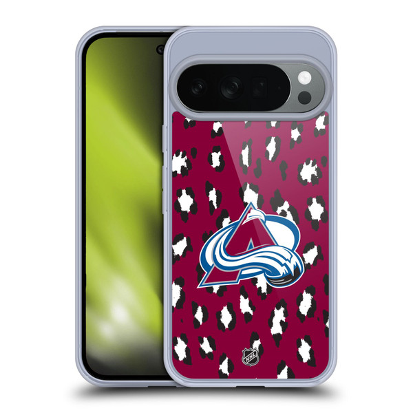 NHL Colorado Avalanche Leopard Pattern Soft Gel Case for Google Pixel 10