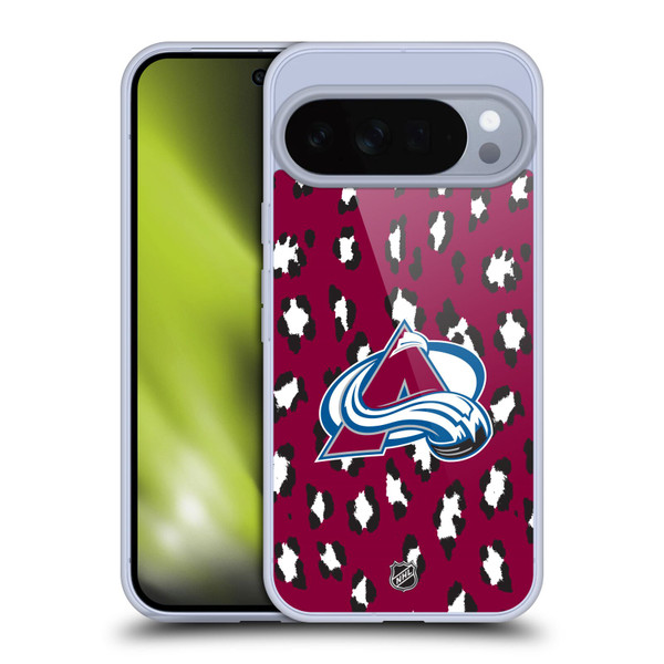 NHL Colorado Avalanche Leopard Pattern Soft Gel Case for Google Pixel 10 Pro XL