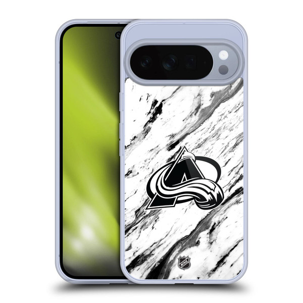NHL Colorado Avalanche Marble Soft Gel Case for Google Pixel 10 Pro XL
