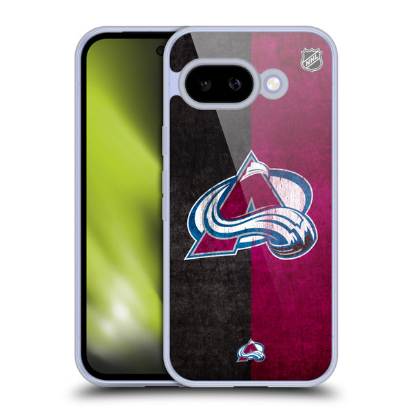 NHL Colorado Avalanche Half Distressed Soft Gel Case for Google Pixel 9A