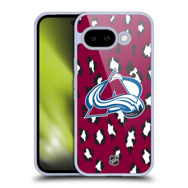 NHL Colorado Avalanche Leopard Pattern Soft Gel Case for Google Pixel 9A