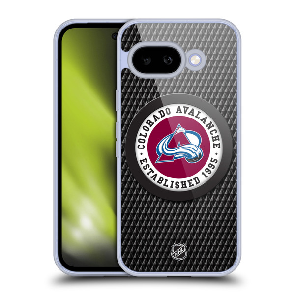 NHL Colorado Avalanche Puck Texture Soft Gel Case for Google Pixel 9A