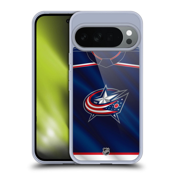 NHL Columbus Blue Jackets Jersey Soft Gel Case for Google Pixel 10