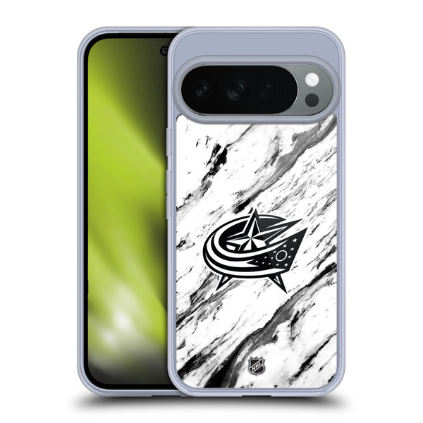 NHL Columbus Blue Jackets Marble Soft Gel Case for Google Pixel 10