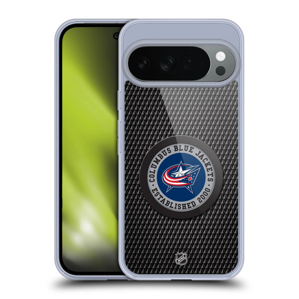 NHL Columbus Blue Jackets Puck Texture Soft Gel Case for Google Pixel 10