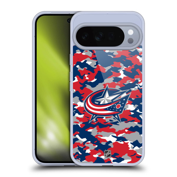 NHL Columbus Blue Jackets Camouflage Soft Gel Case for Google Pixel 10 Pro XL