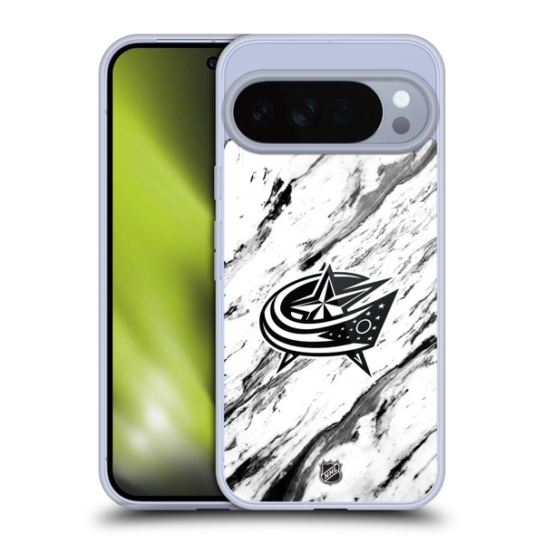 NHL Columbus Blue Jackets Marble Soft Gel Case for Google Pixel 10 Pro XL
