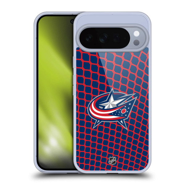 NHL Columbus Blue Jackets Net Pattern Soft Gel Case for Google Pixel 10 Pro XL