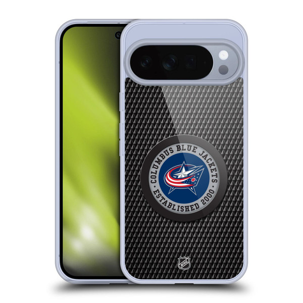 NHL Columbus Blue Jackets Puck Texture Soft Gel Case for Google Pixel 10 Pro XL