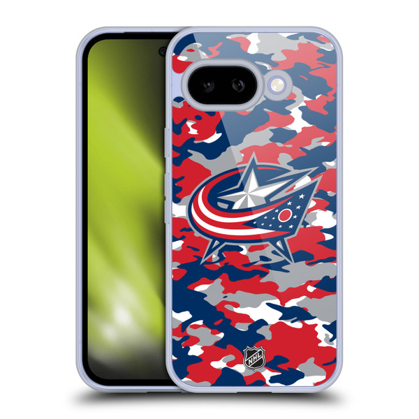 NHL Columbus Blue Jackets Camouflage Soft Gel Case for Google Pixel 9A