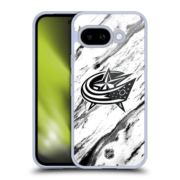 NHL Columbus Blue Jackets Marble Soft Gel Case for Google Pixel 9A